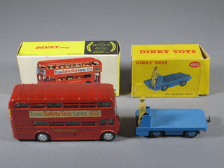A Dinky no.400 B.E.V. electric truck - boxed and a Dinky 289 Routemaster bus - boxed,