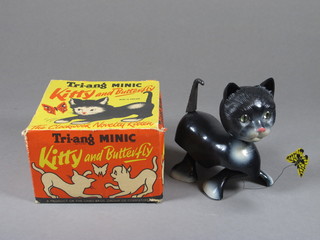 A Triang Minic clockwork Kitty and butterfly, boxed