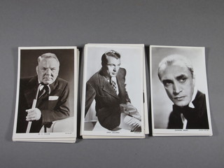 A collection of black and white postcards of Actors