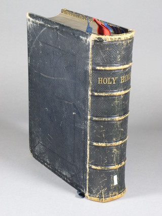A Victorian leather bound Holy Bible