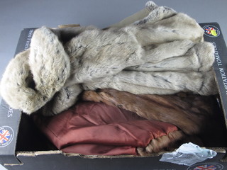 A lady's mink coat by Gladys Whitaker, a brown fur coat and a  grey fur jacket by Maxwell Croft