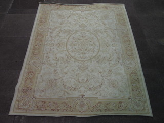 A Laura Ashley gold coloured Aubusson style rug 71" x 54"