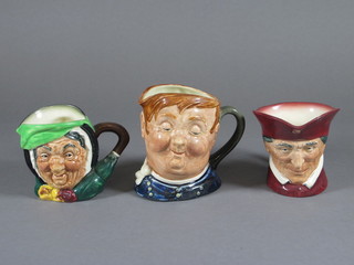 A Royal Doulton character jug - The Cardinal, chipped and 1 other Sarey Gamp and The Fat Boy 4"