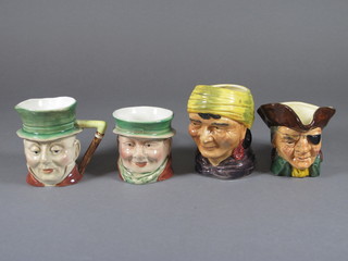 2 Beswick character jugs - Sam Weller, base marked 674 3" and  2 Stenling character jugs