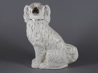 A 19th Century Staffordshire figure of a standing Spaniel 10"