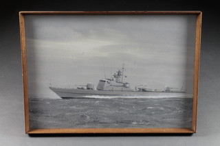 Bagley, a gouache of a war ship 16" x 22 1/2"