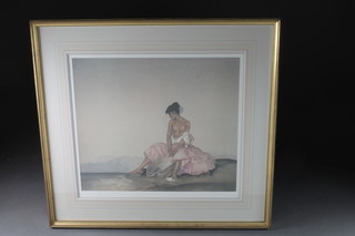 After Sir William Russell Flint, a limited edition coloured print 18" x 22"