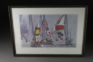 Michael Vaughan, limited edition coloured print "Becalmed" 16"  x 25 1/2"