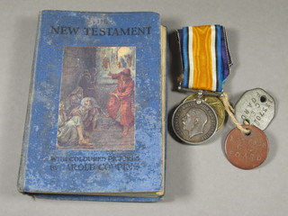 A pair to 146854 Saffa T Ford Royal Engineers comprising  British War medal and Victory medal together with 2 dog tags and a New Testament