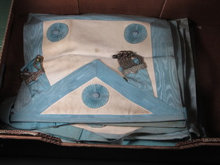 Masonic regalia including 10 Master Masons aprons