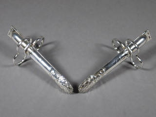 2 pairs of silver plated asparagus tongs