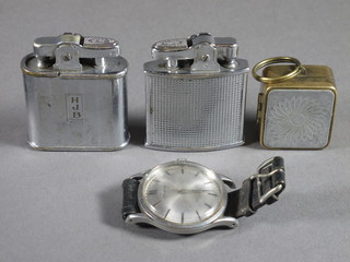 A gentleman's Citizen wristwatch, a miniature music box and 2  Ronson cigarette lighters