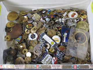 A collection of various Continental bowling club and other  sporting stick pins and badges