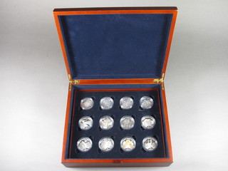 12 Malawi 2006 Journey Through Africa silver proof coins,  cased