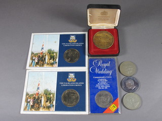 An Edward Duke of Windsor commemorative crown and other  coins