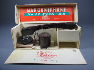 A Marconi microphone no.14 pickup, boxed