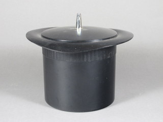 A plastic ice bucket in the form of a top hat 9"