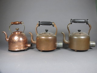 3 early copper electric kettles