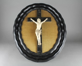 A carved ivory crucifix 8 1/2"