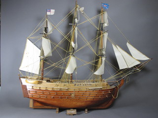 A wooden model of HMS Victory 33"