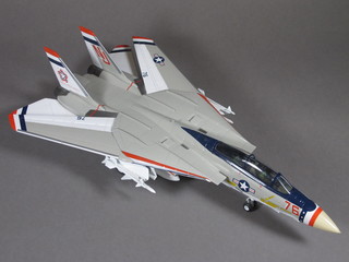 A model of an F14 Tom Cat American Navy jet 15 1/2"