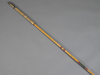 A Pegley Davies split cane 3 section fishing rod