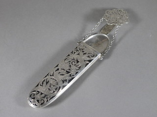 A Victorian pierced silver spectacle case, marks rubbed