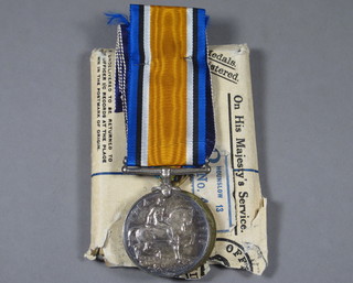 A pair British War medal and Victory medal to GS-34692 Pte. L  W Howard Royal Fusiliers comprising British War medal and  Victory medal - mint condition,