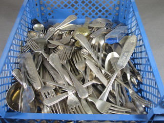 A quantity of silver plated flatware