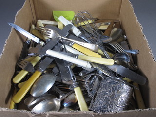 A quantity of plated flatware