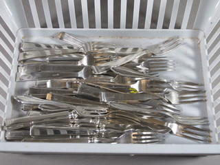 A quantity of silver plated flatware