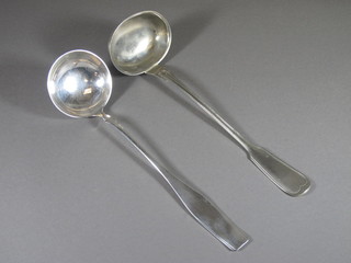2 WMF oval fiddle and thread pattern ladles