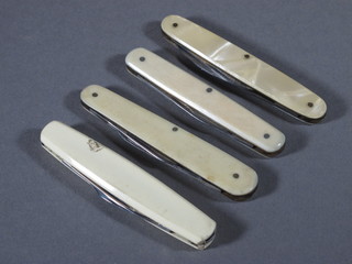 4 folding fruit knives