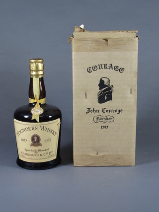 A bottle of 1937 Courage & Co Founders Whisky