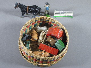 A small collection of Britons farmyard figures