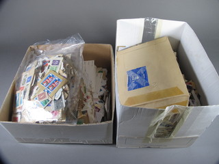 2 boxes of various loose stamps, Please note there are no coins in this lot, which may have been present during Saturday morning's viewing 