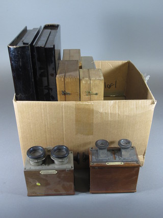 A Verascope Richard stereoscopic viewer together with various slides