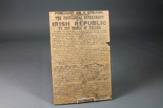 A reproduction Republican Irish poster 27.5" x 18"