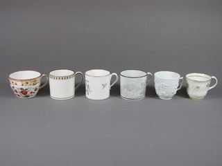 4 18th Century Creamware mugs and 1 other