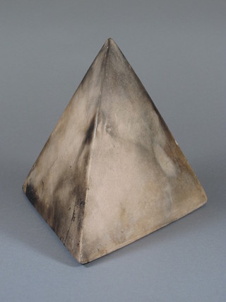 An Art Studio Pottery sand coloured pyramid 9.5"