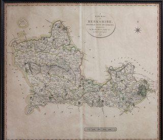 John Cary, an early 19th Century map of Berkshire, later coloured, dated 1801 18.75"h x 20.85"w