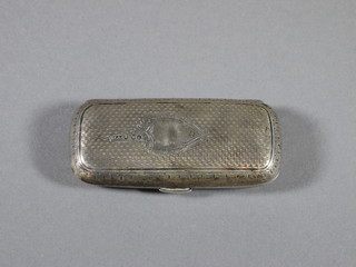 A Victorian rectangular silver toothpick case, London 1885