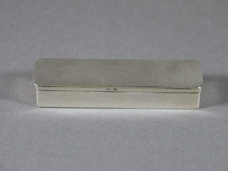 A rectangular plain silver tooth pick case, Birmingham 1912, 1  ozs