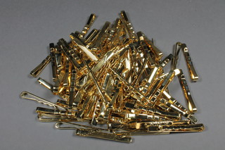 A quantity of gilt metal tie clips