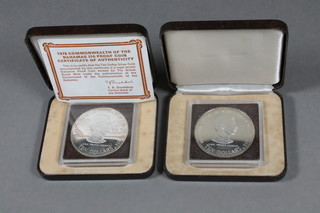 2 1978 Commonwealth of Bahamas 10 dollar silver proof crowns