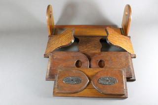 A pair of Victorian mahogany expanding book ends and 3 oak  pairs