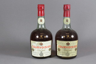 2, 24 fl oz bottles of Courvoisier Three Star brandy - 70%