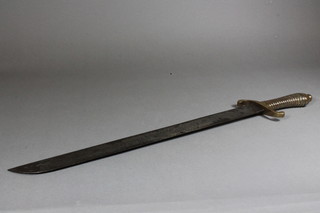 A Continental Pioneer style sword with brass grip 19"