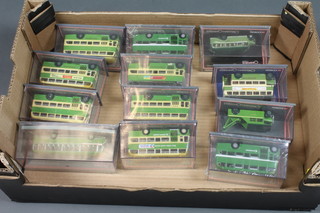 9 various Corgi Original omnibus models of buses together with  2 motor coaches and a breakdown lorry