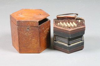 A 19th Century concertina, Peerless Anglo German, by John C Murdoch & Co no.10749, boxed,
